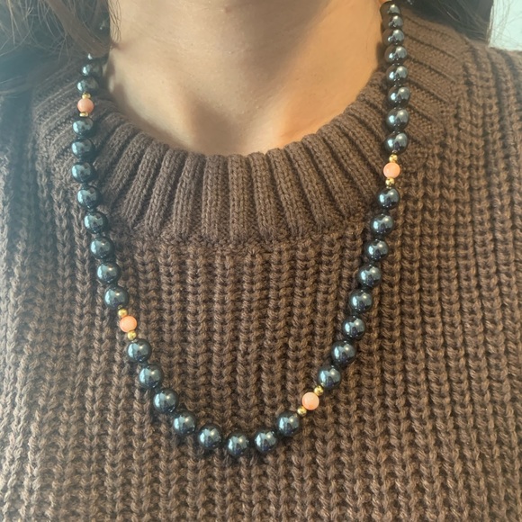 Hematite and Rose Quartz Necklace - Picture 6 of 6